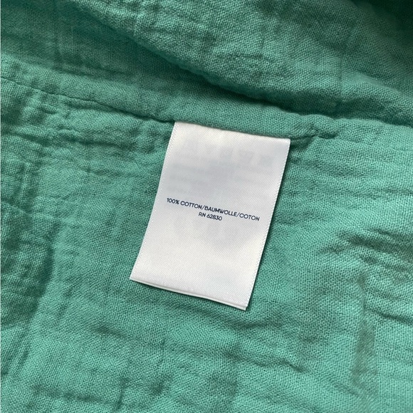 Lands End Gauzy Cotton Teal Blazer Size Medium - Picture 4 of 4